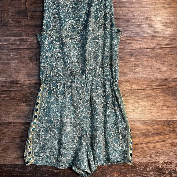 RAGA by Anthropology Blue White Sleeveless Romper - Picture 7 of 8